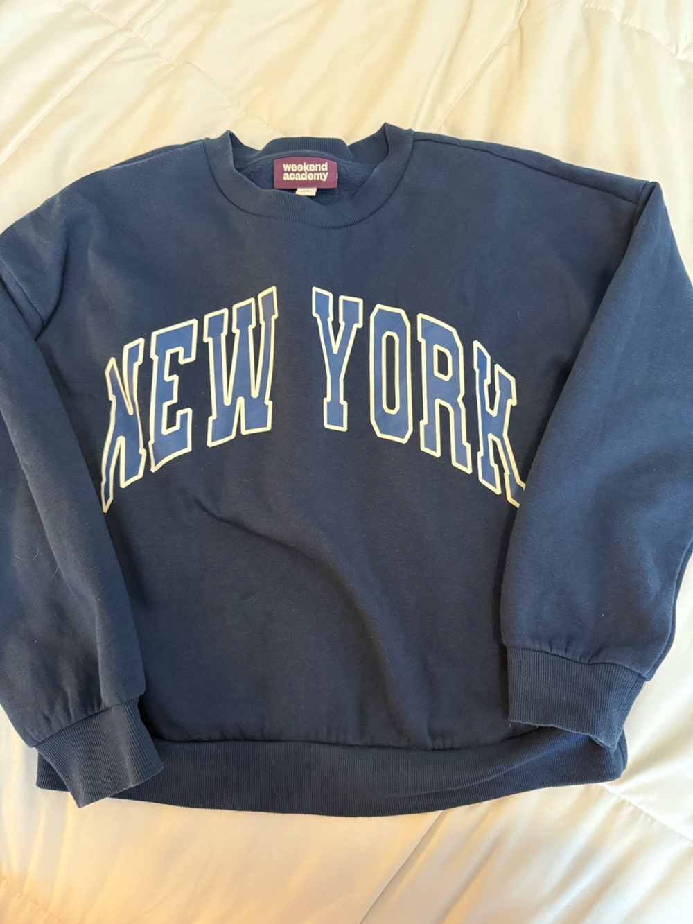 Kids Navy "New York" Crewneck Sweater - size XL